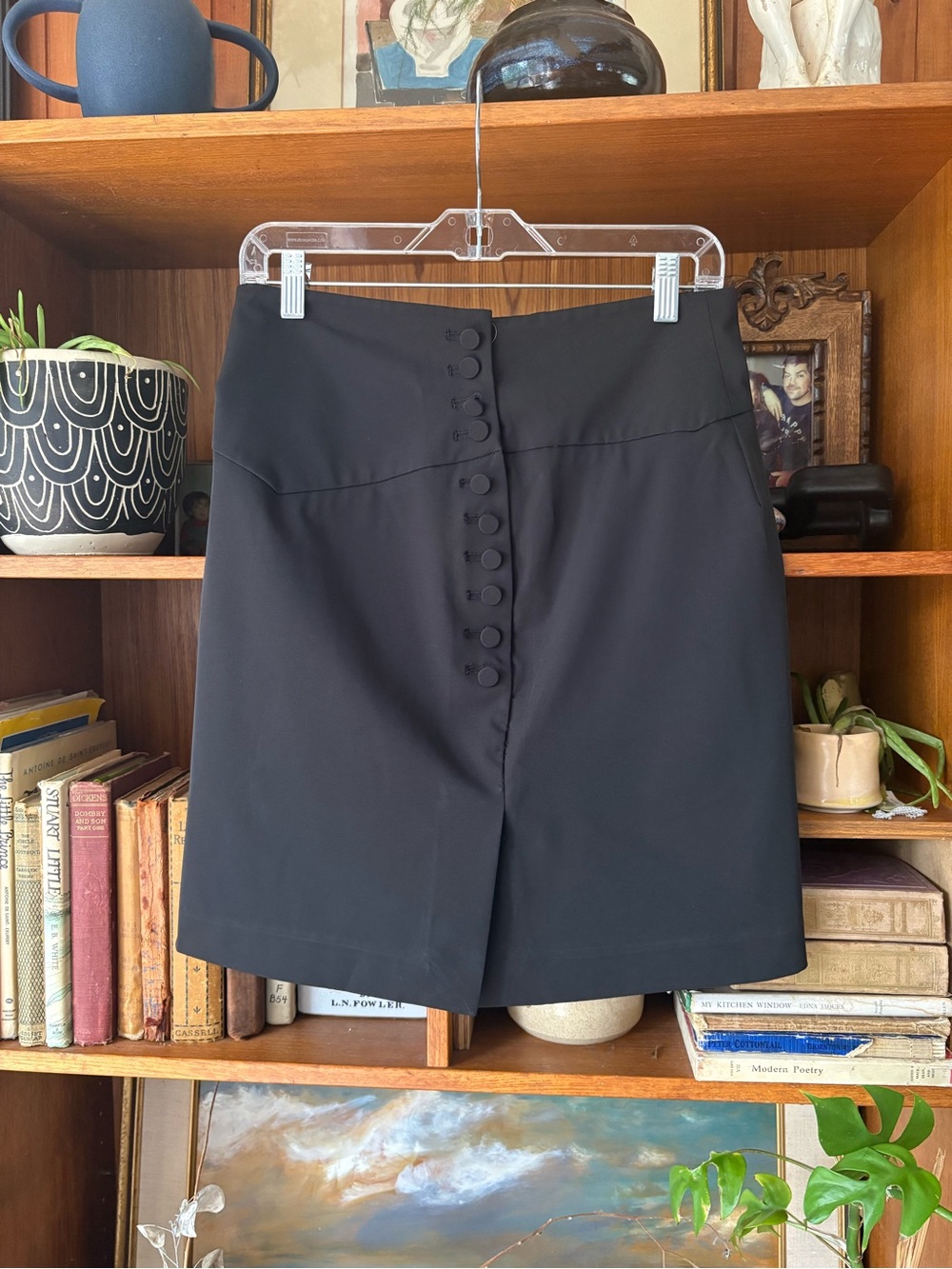 Vintage Y2K Corporate Chic Button Front Mini Skirt 8